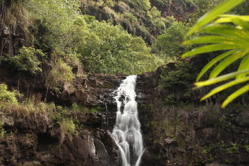 waterfall in the mountains
