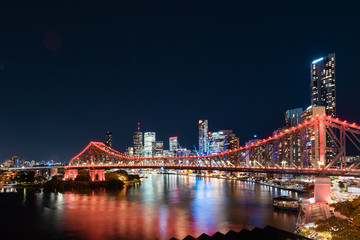 Fototapeta na wymiar Brisbane in real night view