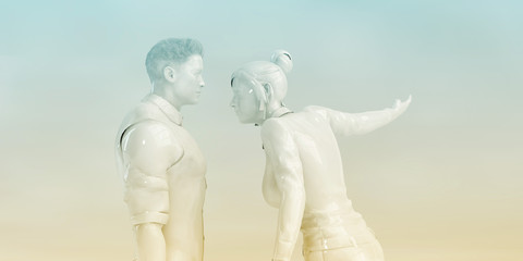 Obraz premium Husband and Wife Arguing Over Finances