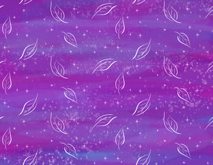 ファンタジーテイストの水彩風背景　ピンク