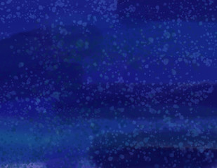 ファンタジーテイストの水彩風背景　ネイビー