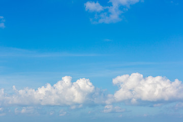  blue sky background with tiny clouds. Sky is a beautiful patterned cloud in the daytime during the summer is a panoramic image.