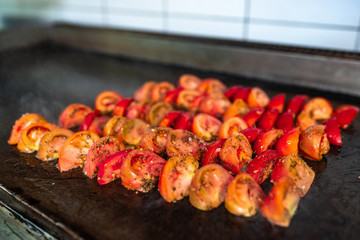 Roasted tomato and vegetables salad