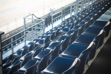 Fototapeta premium chair view in racing stadium