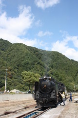 蒸気機関車のある風景