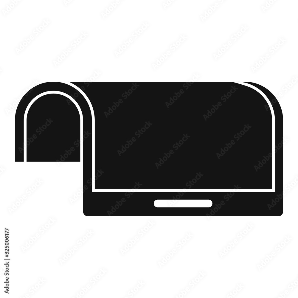 Poster flexible display device icon. simple illustration of flexible display device vector icon for web des