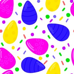 vector illustration easter eggs pattern