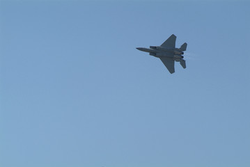 Fototapeta na wymiar 하늘을 날고있는 F-15 이글 전투기