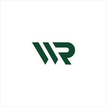 Initial letter wr or rw logo vector design template