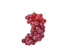red grape isolated on white