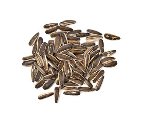 Sunflower seeds isolated on white background