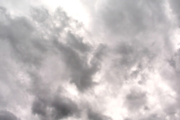 Clouds in sky background, Black and white style