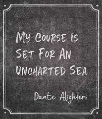 course is set Dante quote