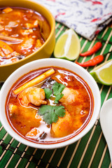 Thai shrimp soup, tom yam kung