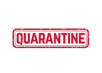 quarantine sign, grunge vector stamp - obrazy, fototapety, plakaty