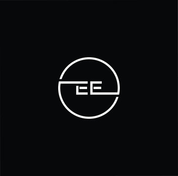 Outstanding professional elegant trendy awesome artistic black and white color EE initial based Alphabet icon logo.