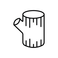 Forest tree stump icon vector