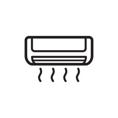 air conditioning icon in trendy flat design 