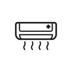air conditioning icon in trendy flat design 