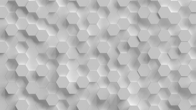 texture of white hexagons. Decorative panel, background and texture.