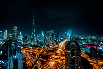  Amazing night dubai downtown skyline, Dubai, United Arab Emirates © JustTheLetterK