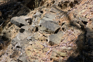 Ripples in ancient stone, Brachina Gorge, Ikara-Flinders' Ranges National Park, SA, Australia