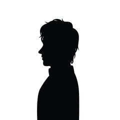 Side of man silhouette vector