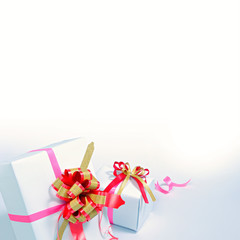 Gift box with white floor Gift festival/ hi key