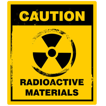caution, radioactive materials