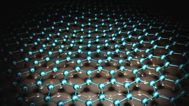 Carbon, Nanomaterial,, Carbon Film,  Graphene, Artificial Material, 3D Rendering