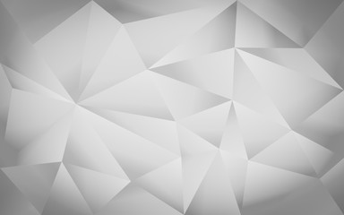 Geometric triangle abstract textured black and white (monochrome) low poly pattern background with copy space for text or image.