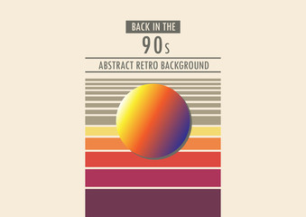 Fototapeta premium Abstract retro background back in the 90s