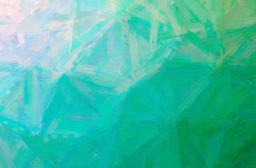 Abstract illustration of blue, green Bristle Brush Oil Paint background