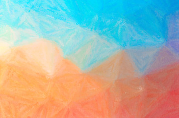 Fototapeta premium Abstract illustration of blue, orange Wax Crayon background