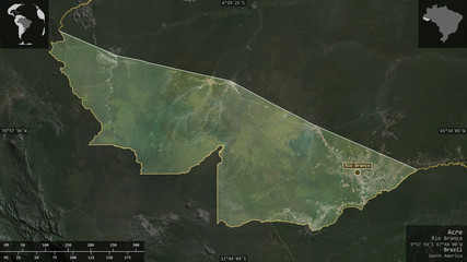 Acre, Brazil - composition. Satellite