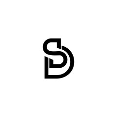 DS D S logo icon design template elements