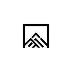 Mount Peak logo design template
