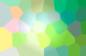 Abstract illustration of green, yellow Giant Hexagon background