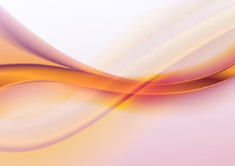 Abstract orange background, elegant wavy illustration 