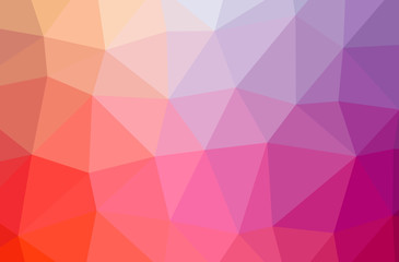 Illustration of abstract Pink, Yellow horizontal low poly background. Beautiful polygon design pattern.