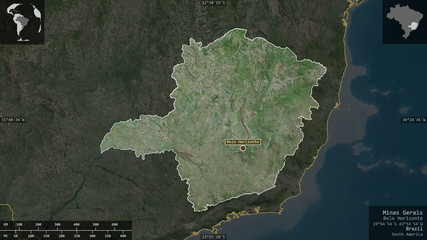 Minas Gerais, Brazil - composition. Satellite