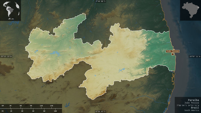 Para&iacute;ba, Brazil - composition. Relief