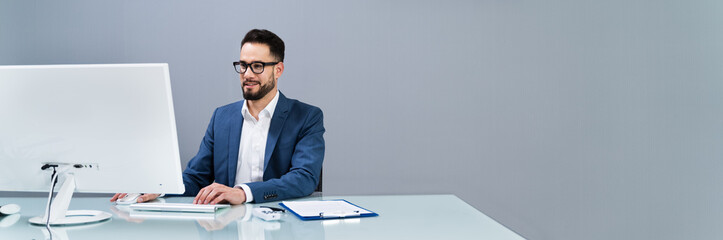 Businessman Working At The Office