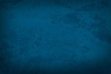 grunge of dark blue concrete wall for abstract background