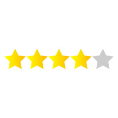 Simple rounded star rating. With outlines makes the stars