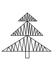 Single hand drawn new year fir tree. Doodle illustration for patterns, winter greeting cards, posters, stickers and seasonal desing. Vector stock illustration.