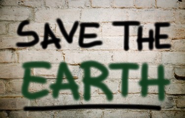 Save the Earth on wall