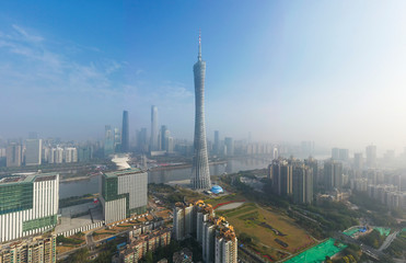 Fototapeta na wymiar Guangzhou city skyline, China