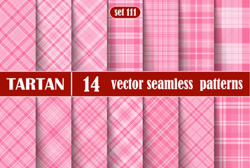 Set Tartan Seamless Pattern. - 325047141