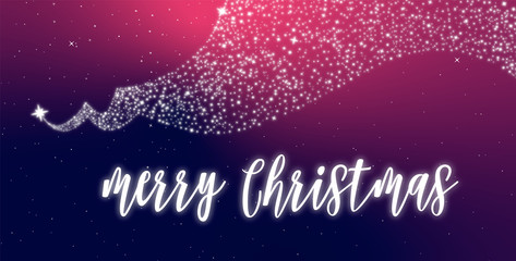 merry christmas vector graphic with stars and lettering